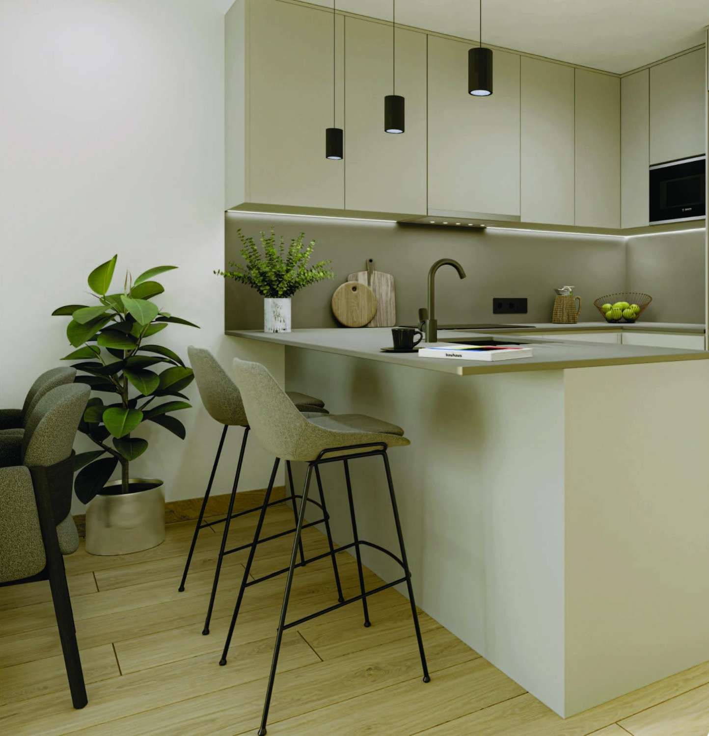 Apartamento en planta baja con jardín privado en zona residencial
