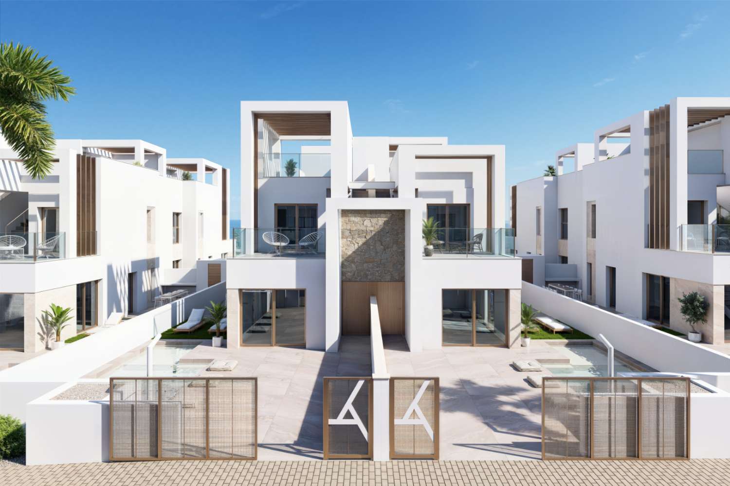 Quadruple villas in Los Alcázares, near Serena Golf and 500m from the Mar Menor