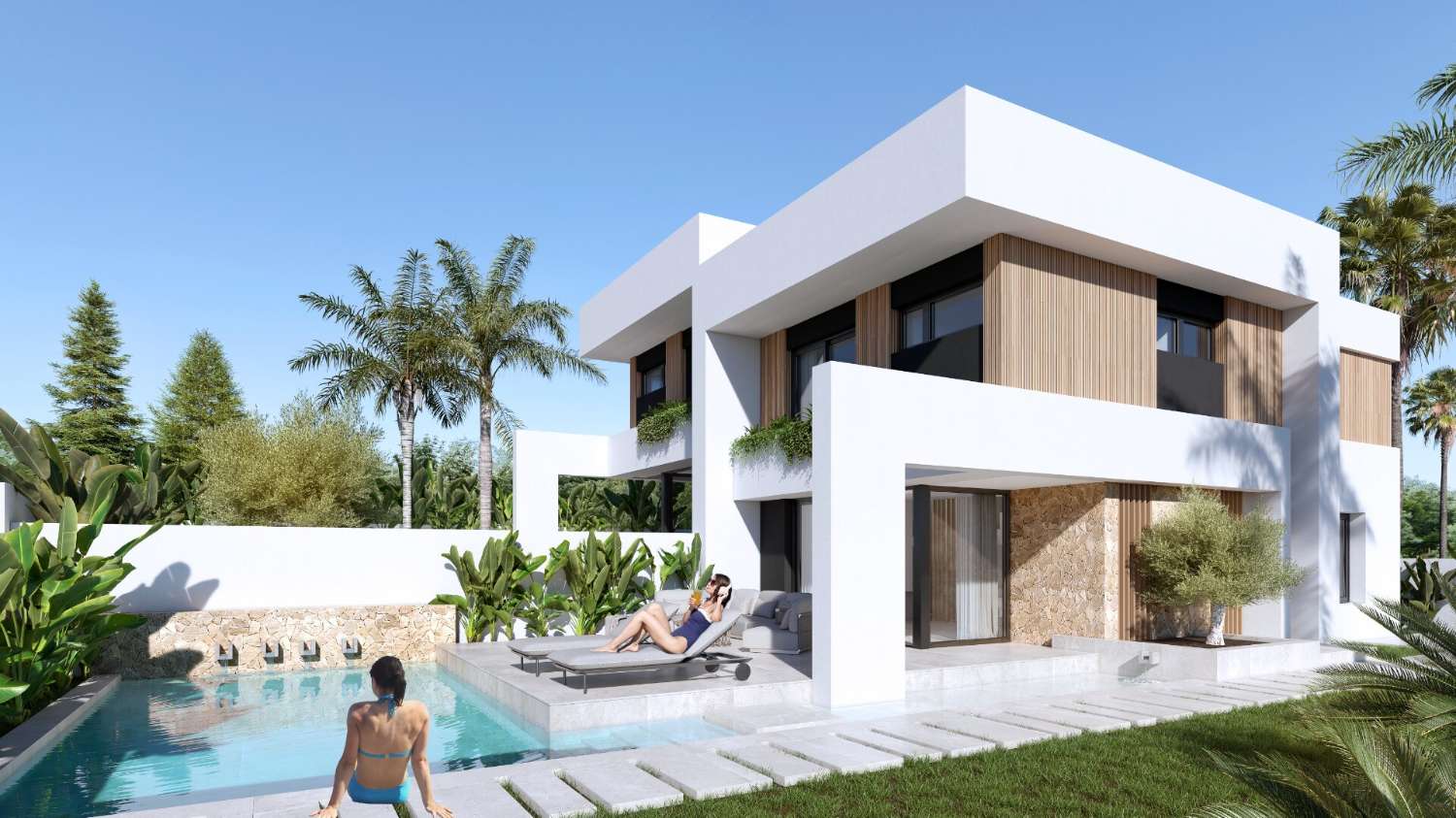 Villa independiente de obra nueva con piscina privada en Villamartín, Orihuela Costa