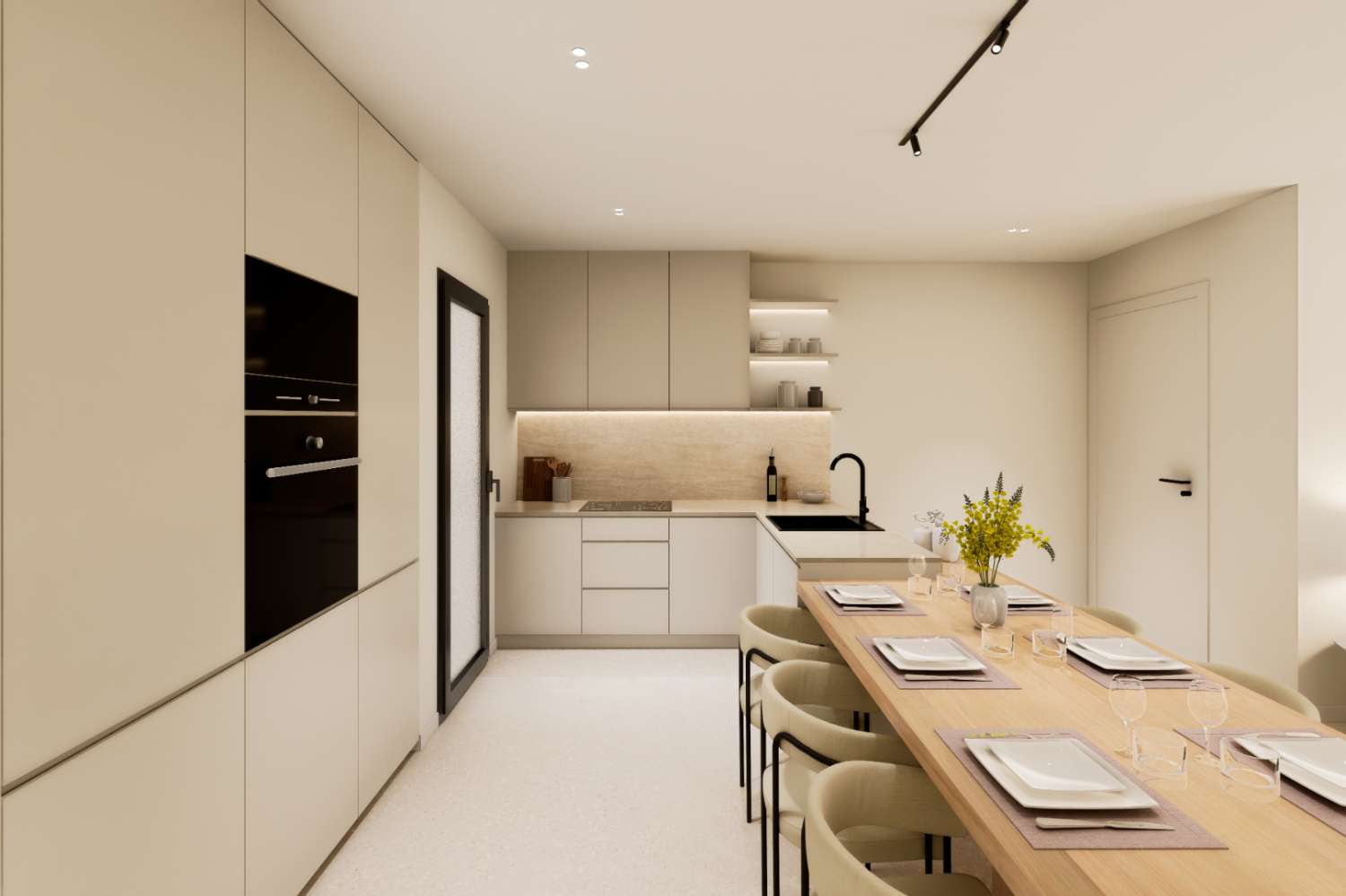 Bungalow de obra nueva en planta baja con jardín privado cerca de Serena Golf en Los Alcázares