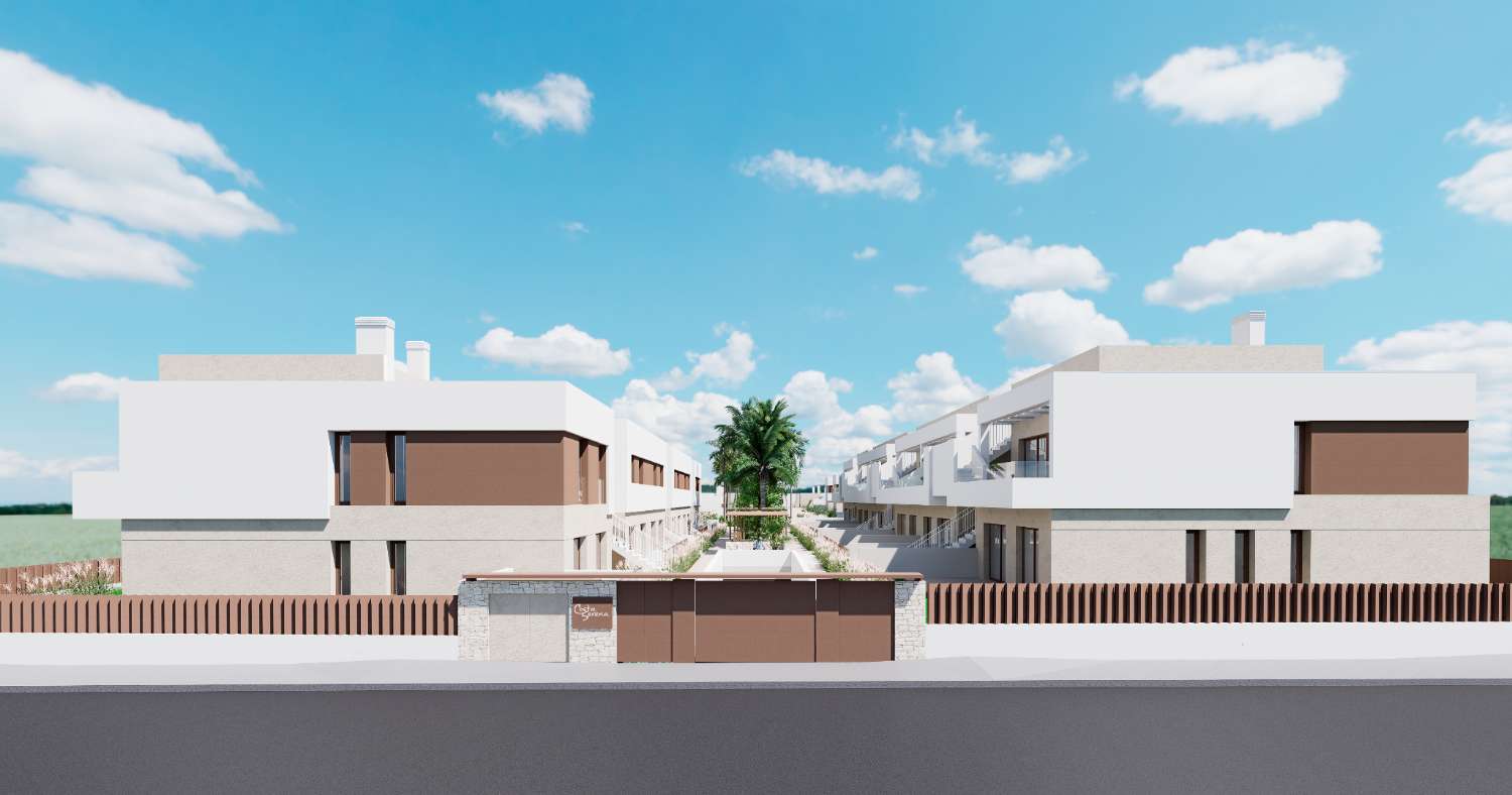 Bungalow de obra nueva en planta baja con jardín privado cerca de Serena Golf en Los Alcázares