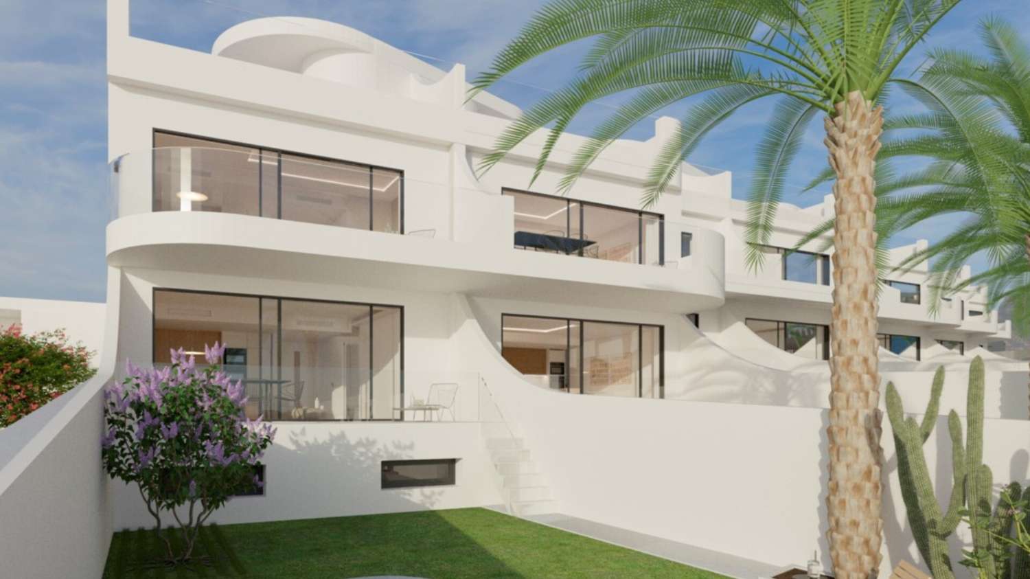 Adosado de obra nueva en planta baja con vistas al mar en La Mata, Torrevieja