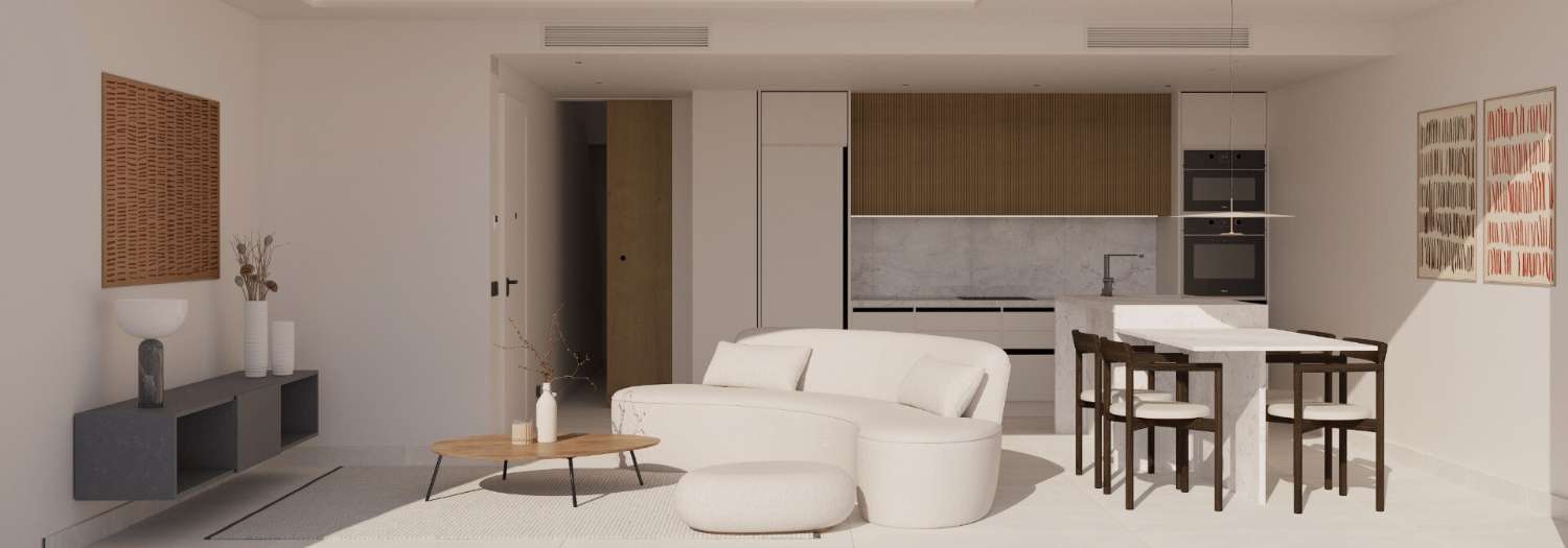 Adosado de obra nueva en planta baja con vistas al mar en La Mata, Torrevieja