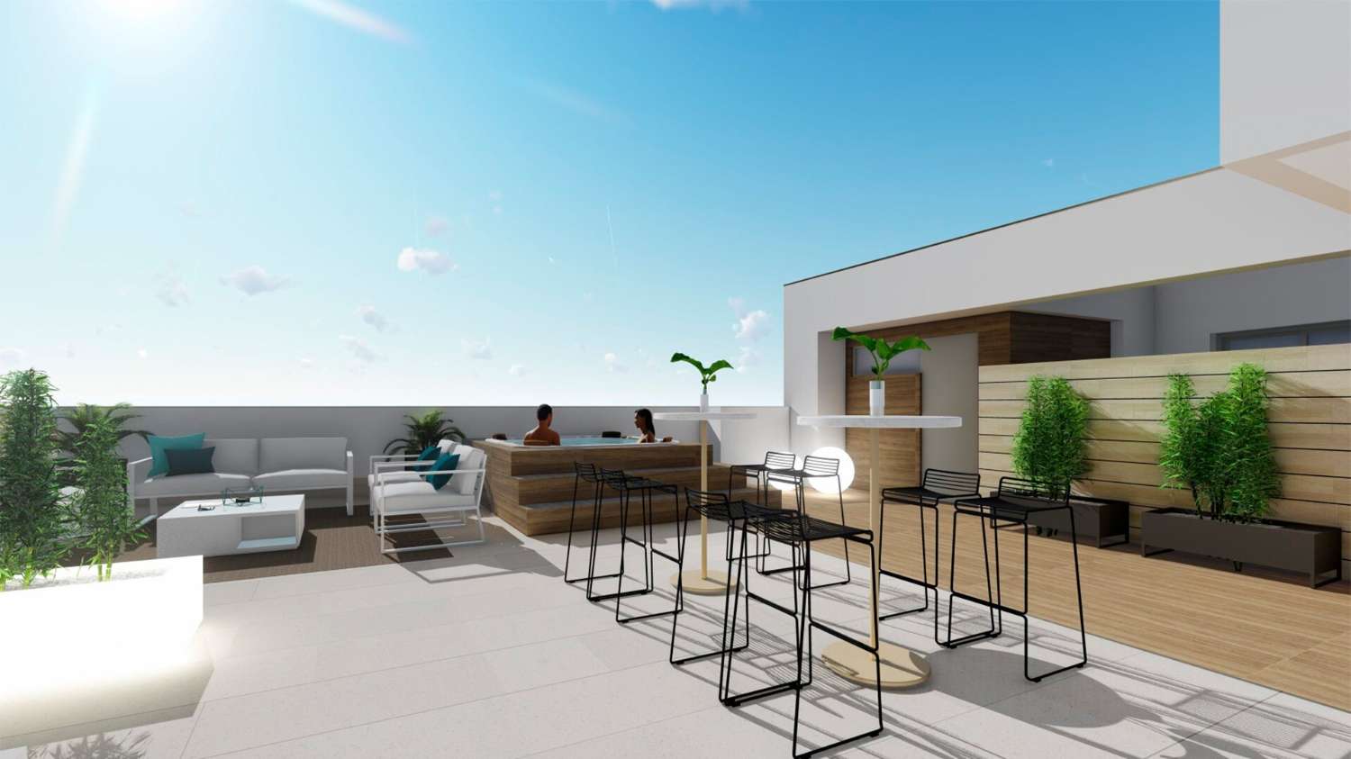 Ático dúplex de obra nueva con amplios espacios a 300 m de la Playa del Cura en Torrevieja