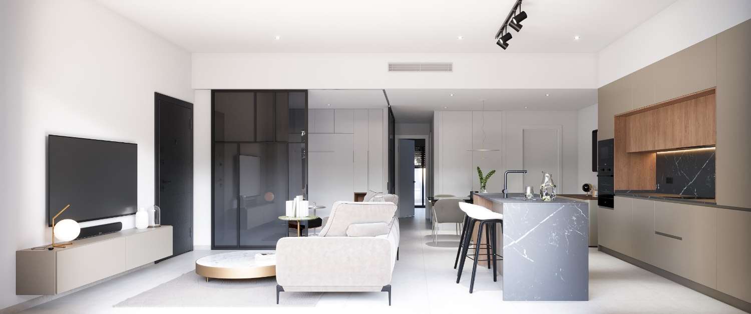 Bungalow moderno en planta alta con solárium y piscina infinity en Pilar de la Horadada