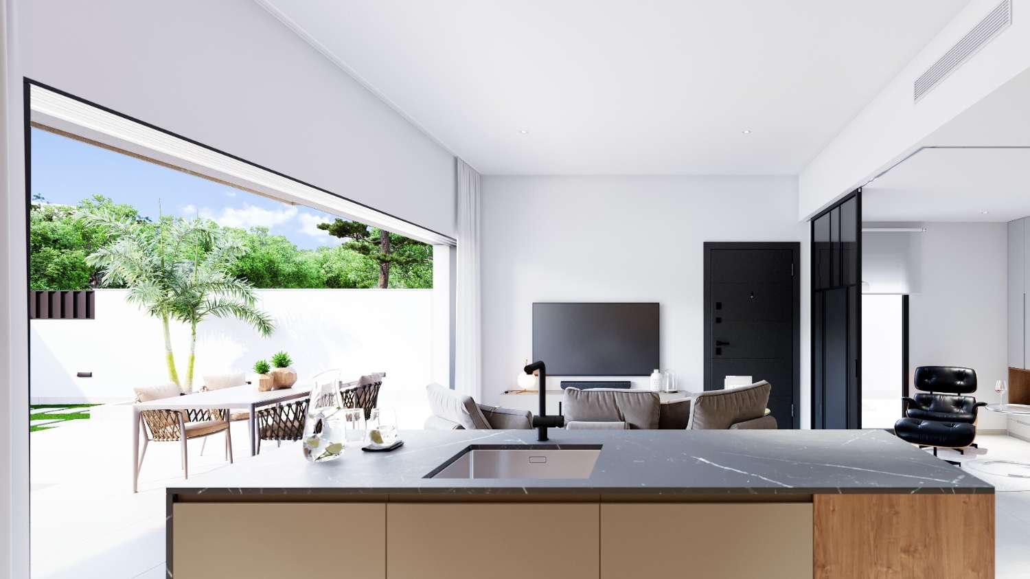 Bungalow moderno en planta alta con solárium y piscina infinity en Pilar de la Horadada