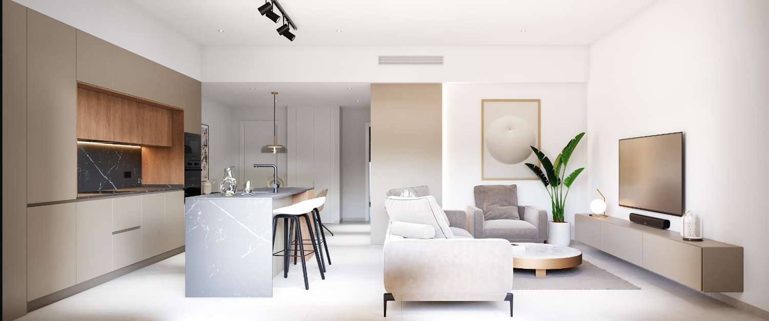 Bungalow moderno en planta alta con solárium y piscina infinity en Pilar de la Horadada