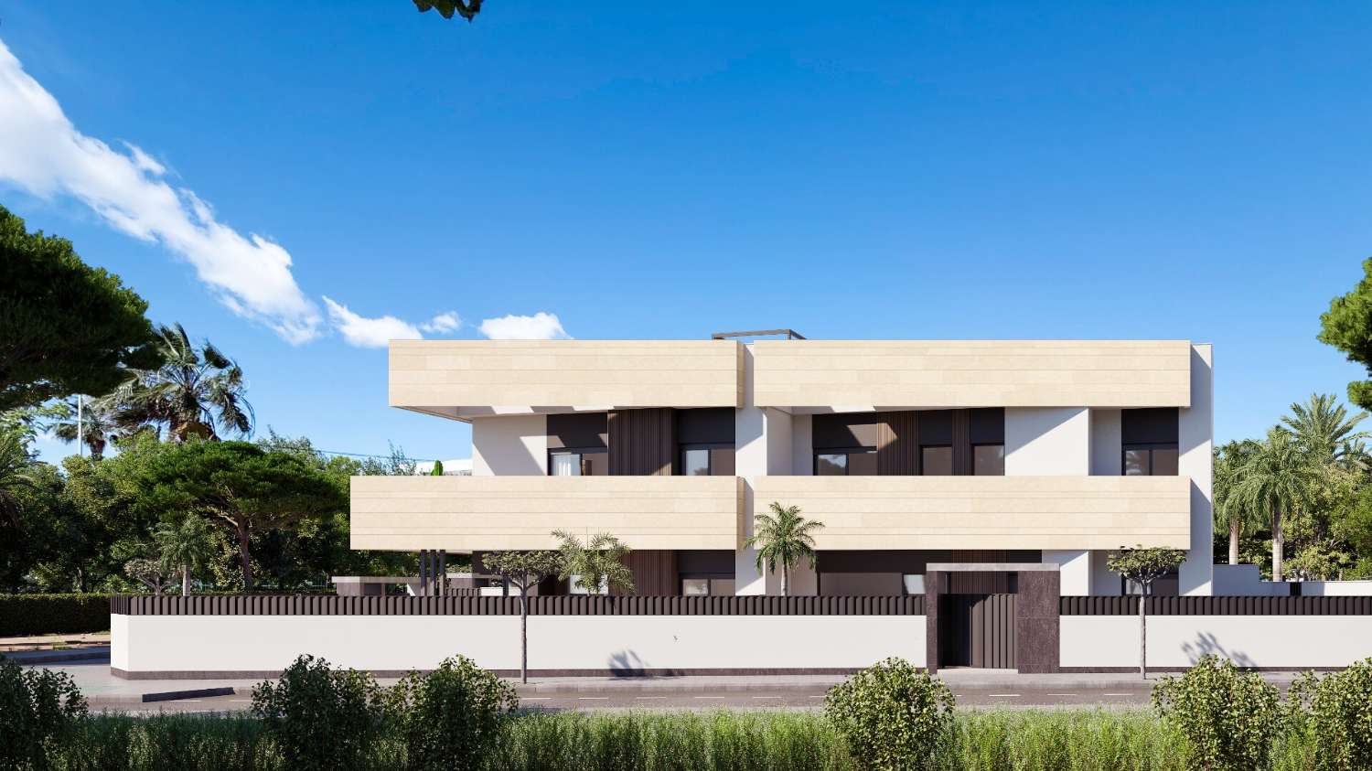Bungalow moderno en planta alta con solárium y piscina infinity en Pilar de la Horadada