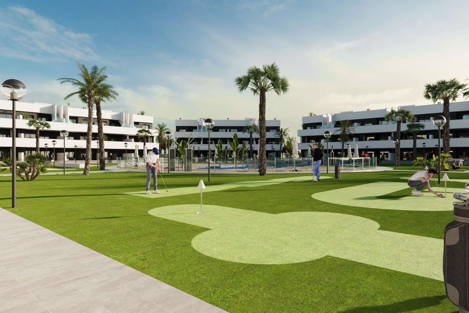 Apartamentos de nueva construcción con licencia turística y vistas a la laguna en El Raso, Guardamar del Segura