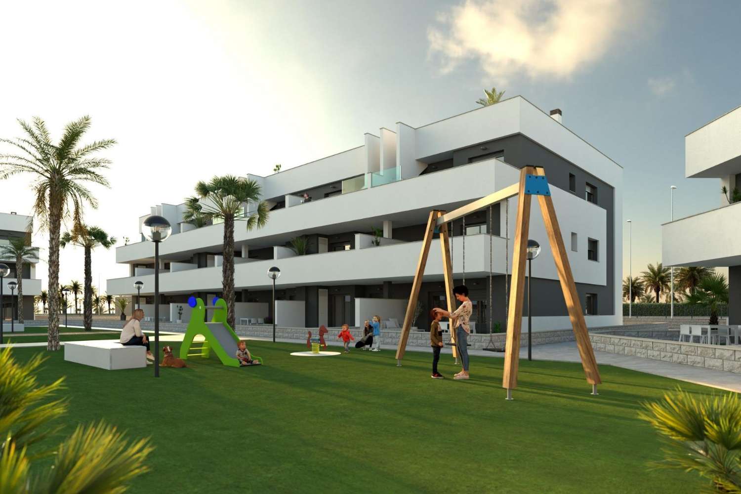 Apartamentos de nueva construcción con licencia turística y vistas a la laguna en El Raso, Guardamar del Segura