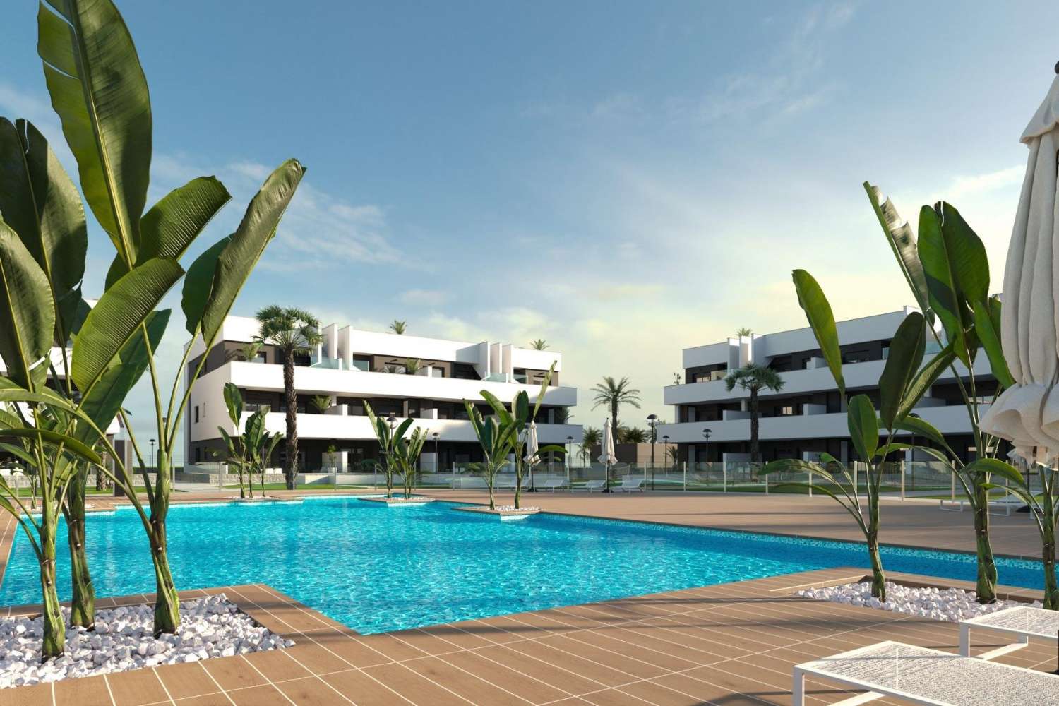 Apartamentos de nueva construcción con licencia turística y vistas a la laguna en El Raso, Guardamar del Segura