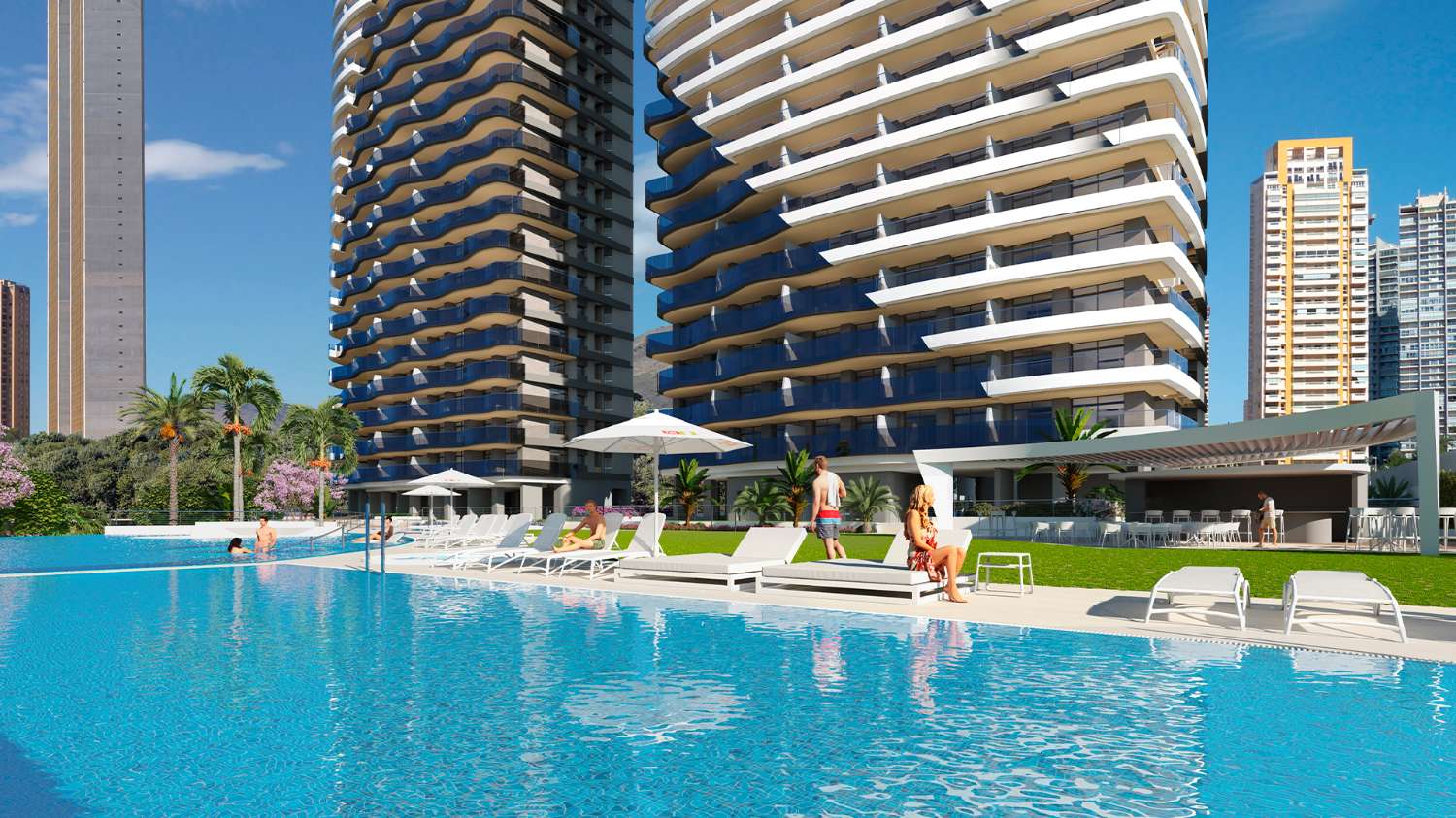 Apartamentos de obra nueva en playa de Poniente, Benidorm