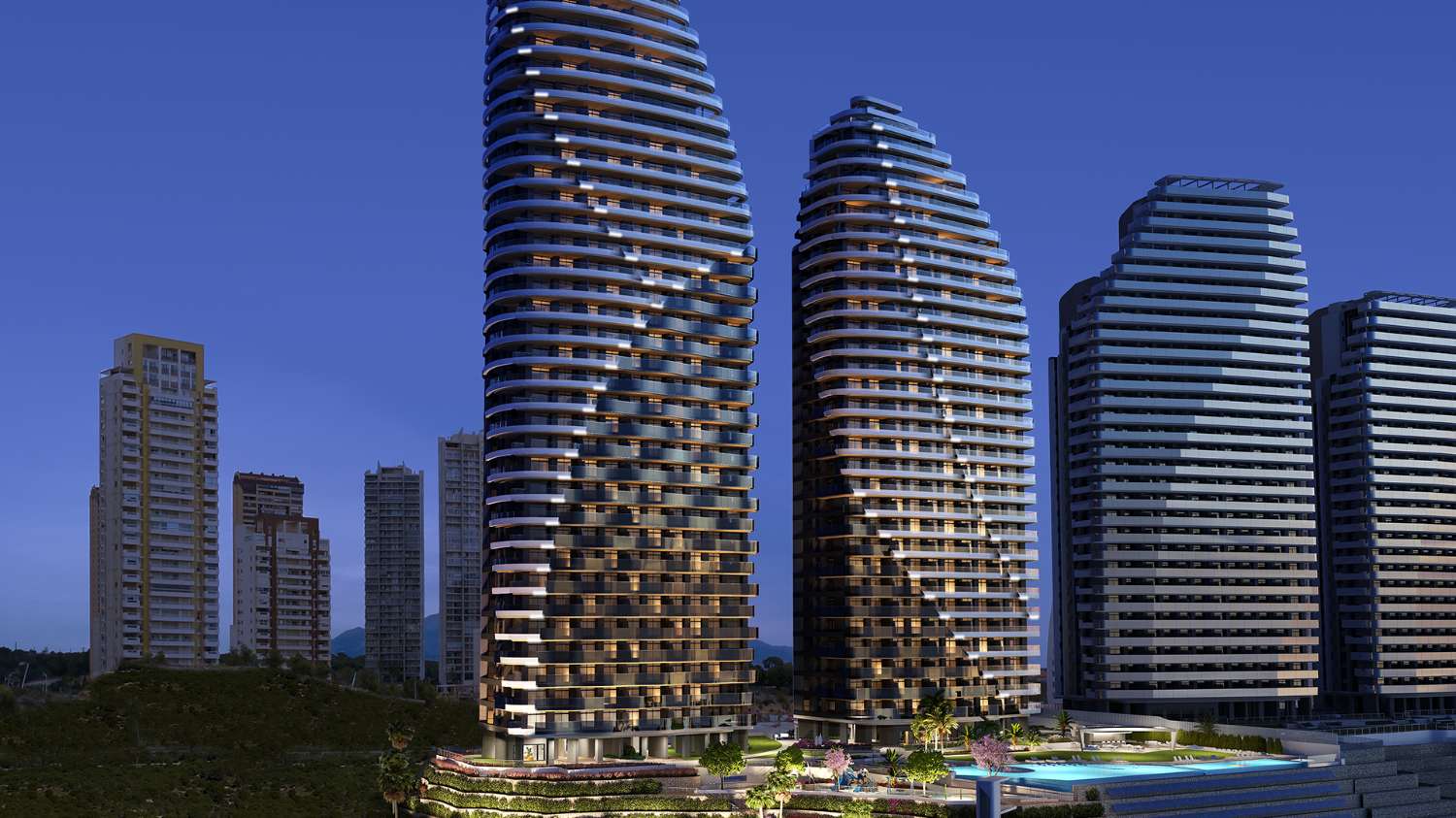 Apartamentos de obra nueva en playa de Poniente, Benidorm
