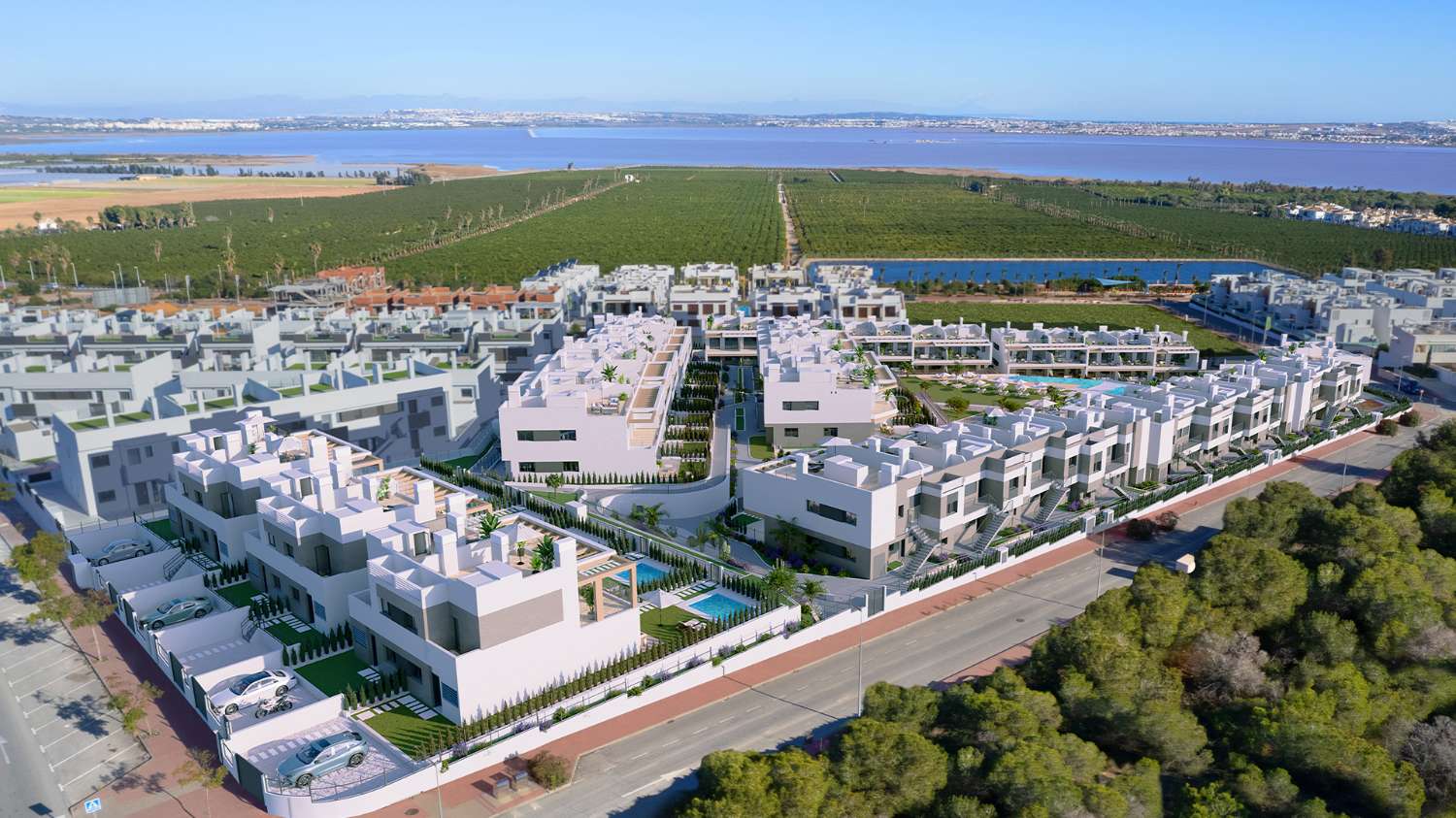 Apartamentos de 2 y 3 dormitorios con estupendas zonas comunes en Torrevieja