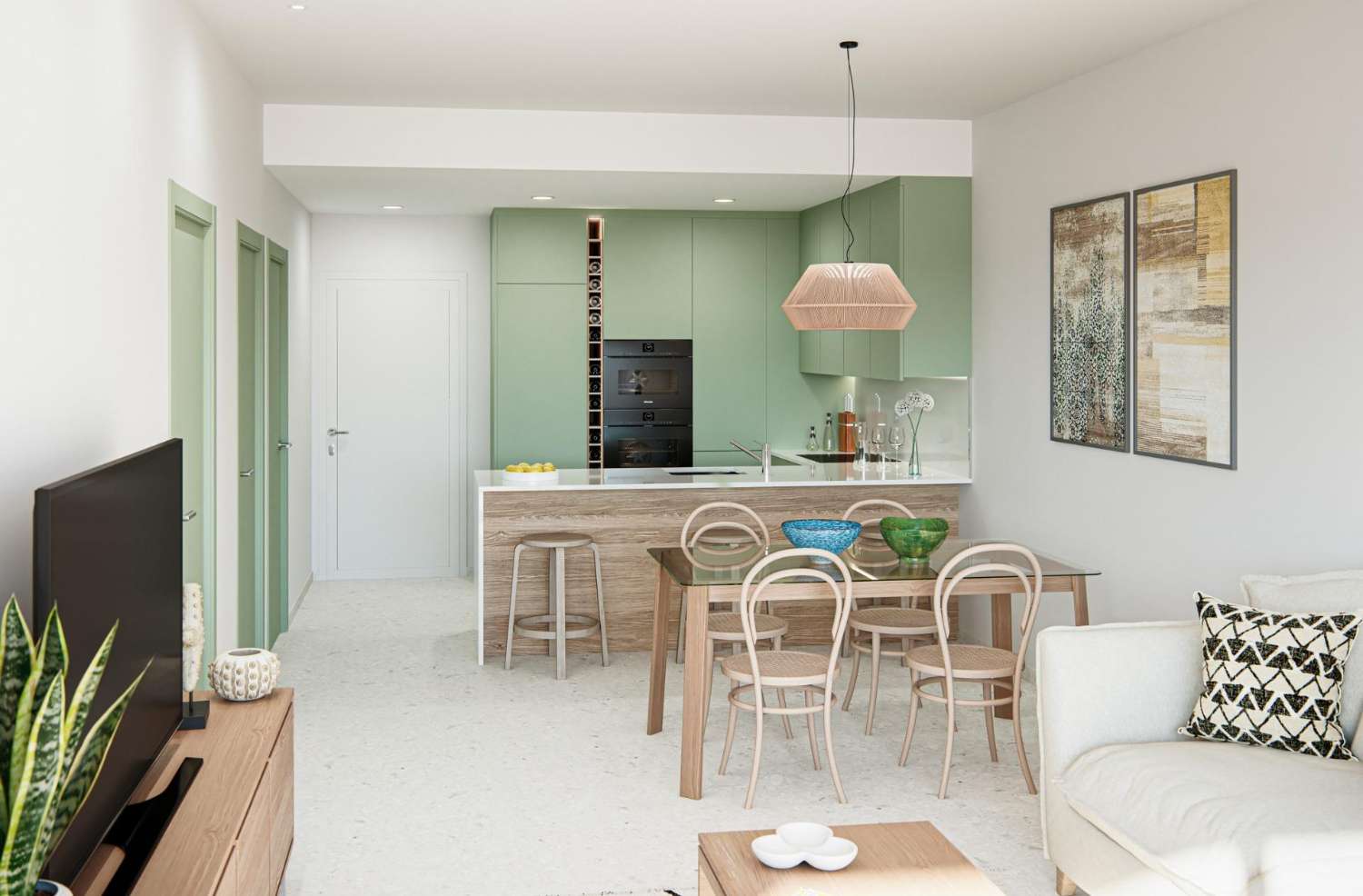 Apartamento de 2 habitaciones en venta en Los Alcázares.