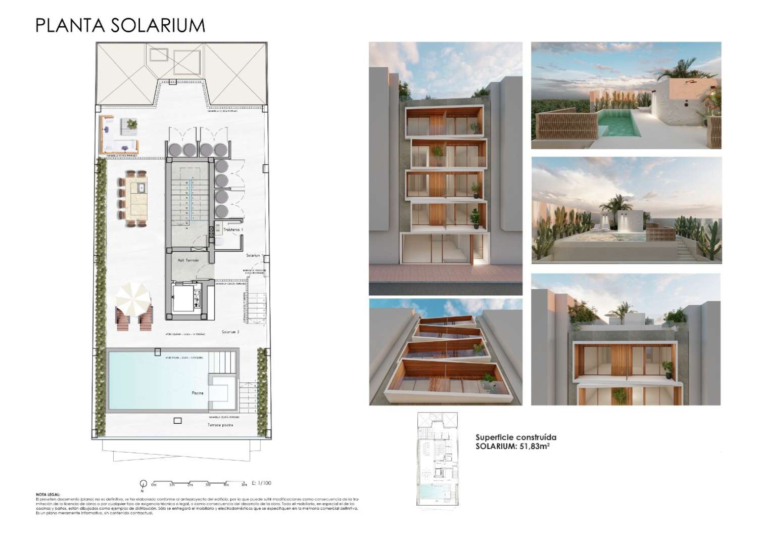 Dernier appartement disponible au quatrième étage d'un nouvel immeuble en construction à Guardamar del Segura.