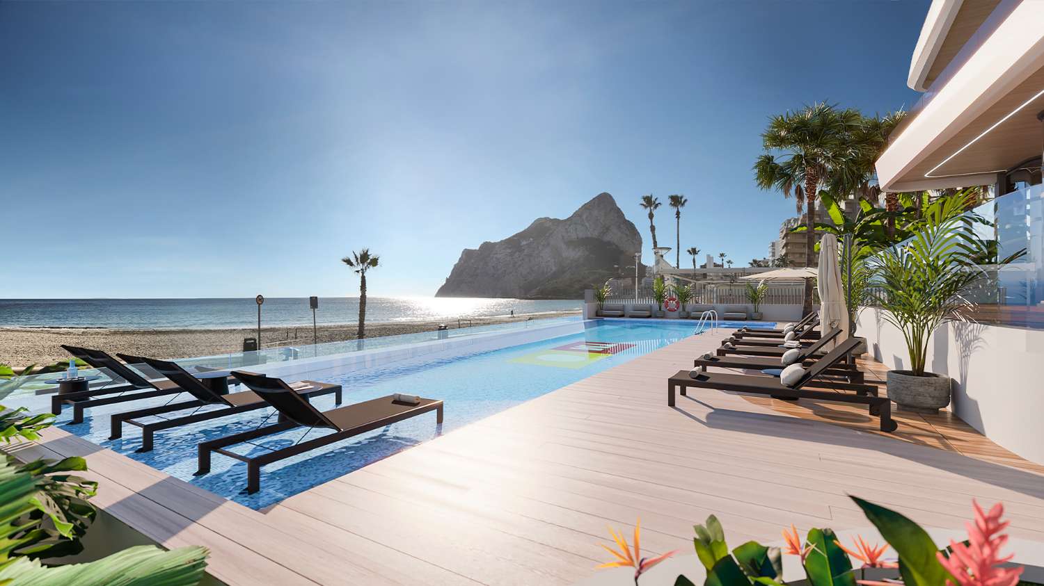 Apartamentos y áticos dúplex de 1, 2 y 3 dormitorios en primera línea de la playa de La Fossa en Calpe