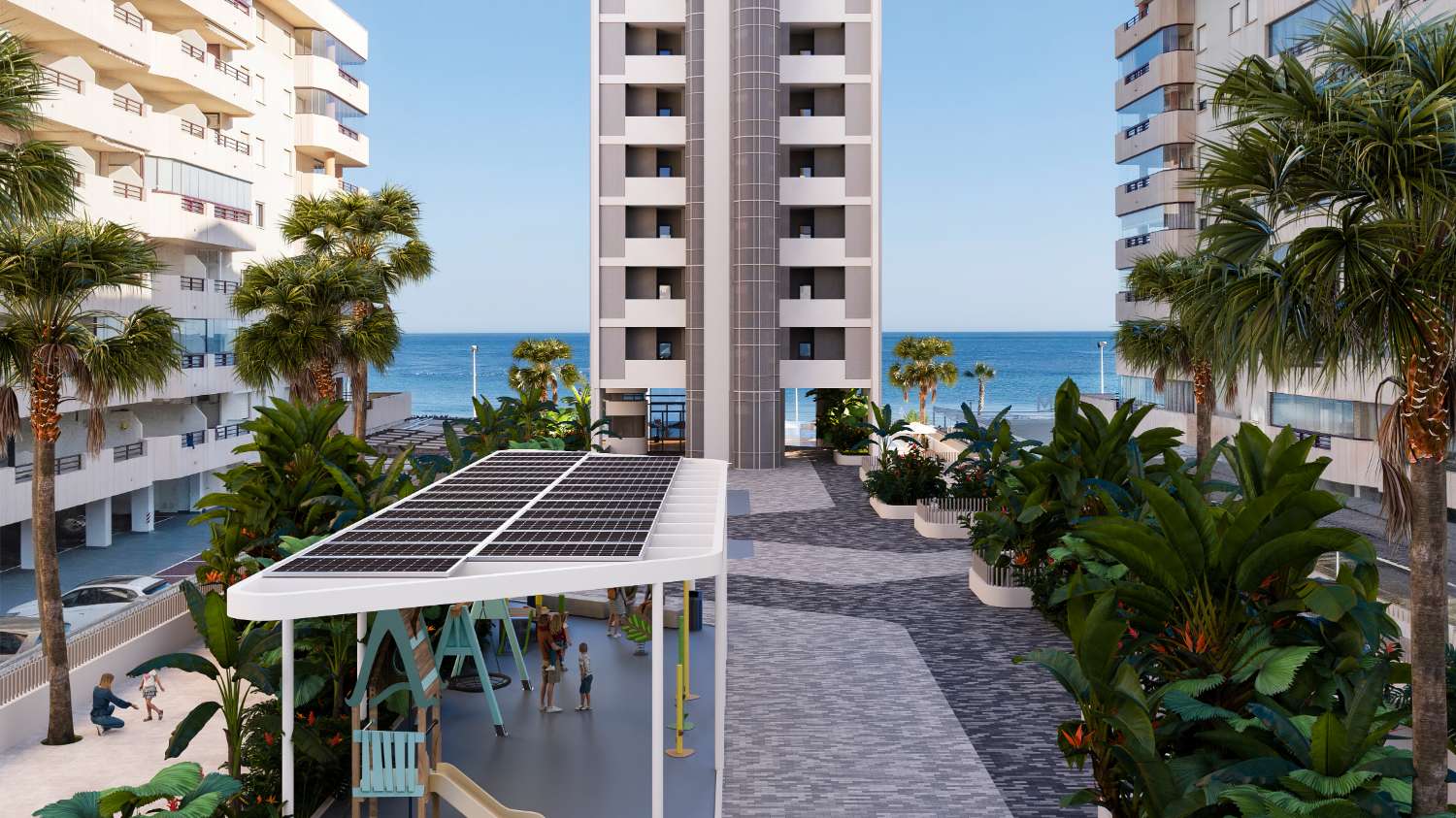 Apartamentos y áticos dúplex de 1, 2 y 3 dormitorios en primera línea de la playa de La Fossa en Calpe