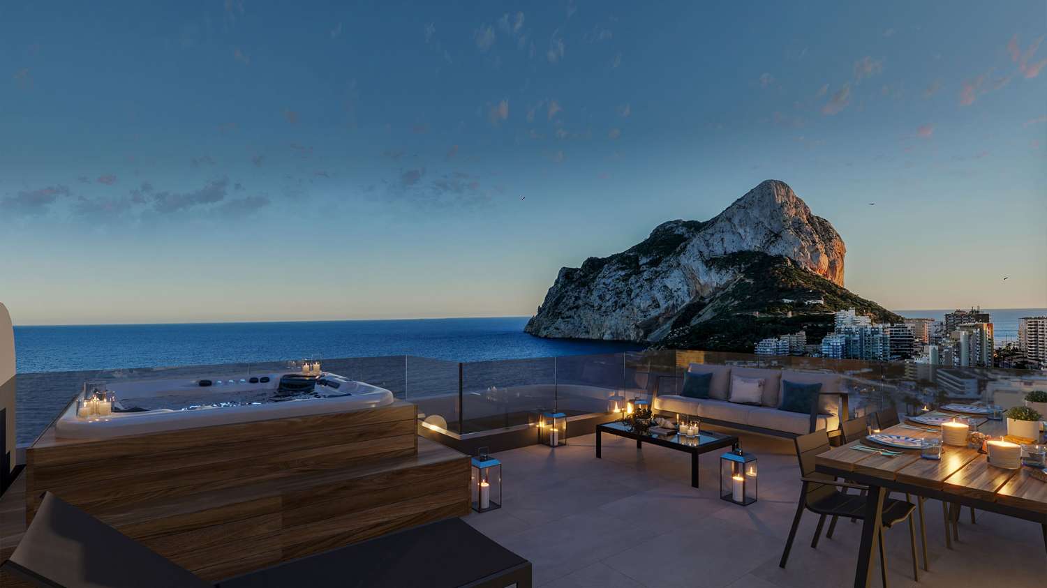 Apartamentos y áticos dúplex de 1, 2 y 3 dormitorios en primera línea de la playa de La Fossa en Calpe